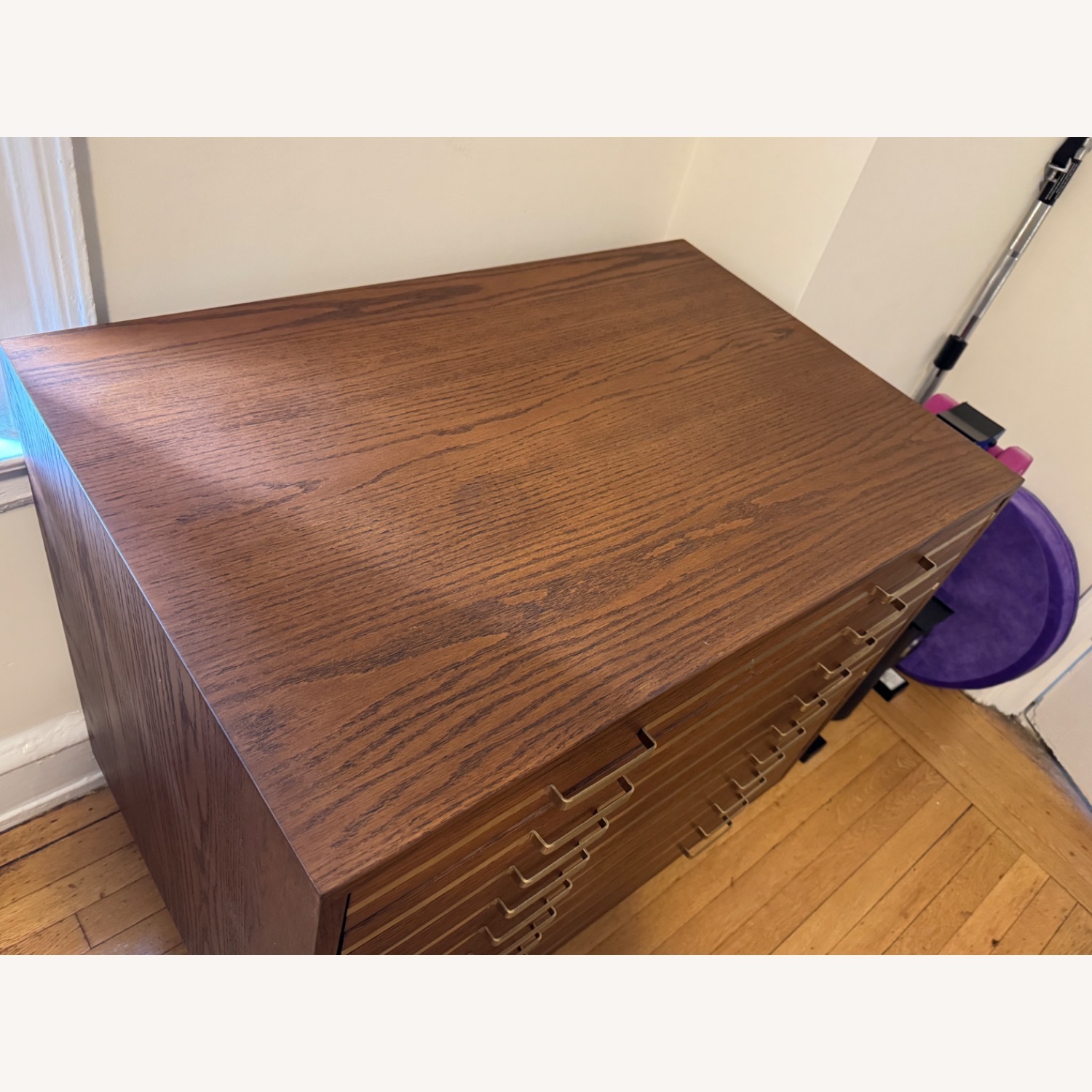 CB2 Vintage Inline Brass Filing Cabinet - image-5