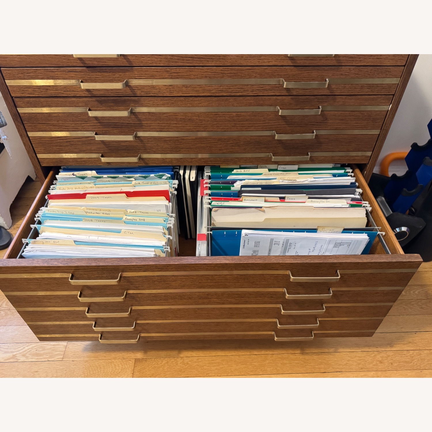 CB2 Vintage Inline Brass Filing Cabinet - image-12