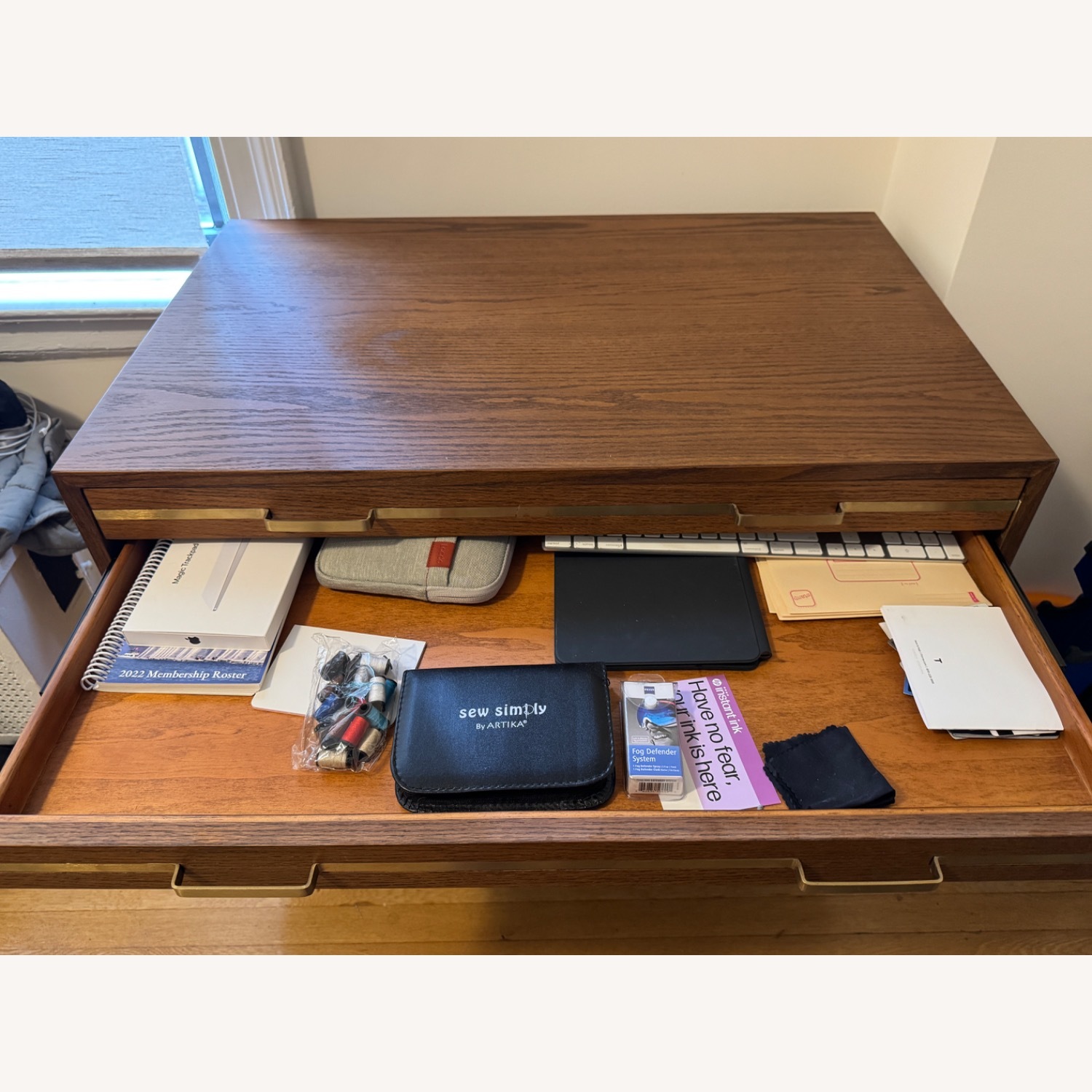 CB2 Vintage Inline Brass Filing Cabinet - image-10