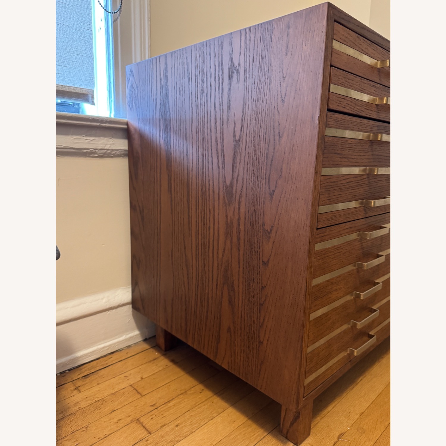 CB2 Vintage Inline Brass Filing Cabinet - image-3