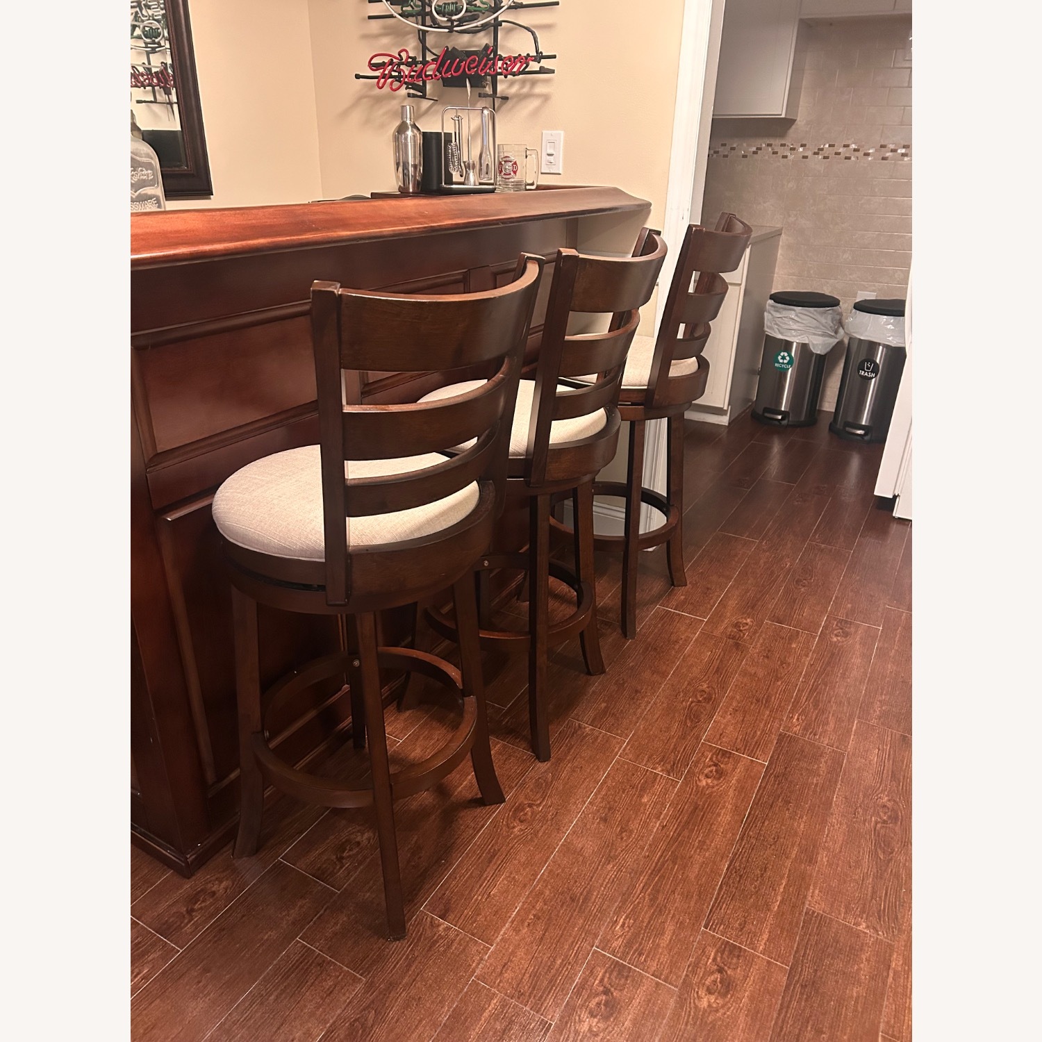 Upholstered Stools with Solid Wood Frame - image-2