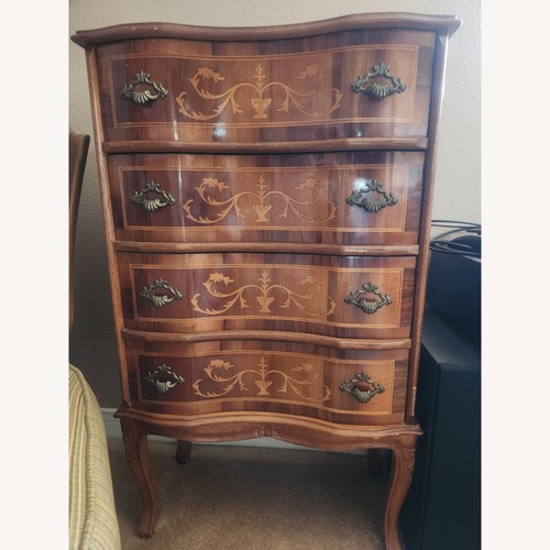 Used Vintage Wood Inlay Dresser for sale on AptDeco
