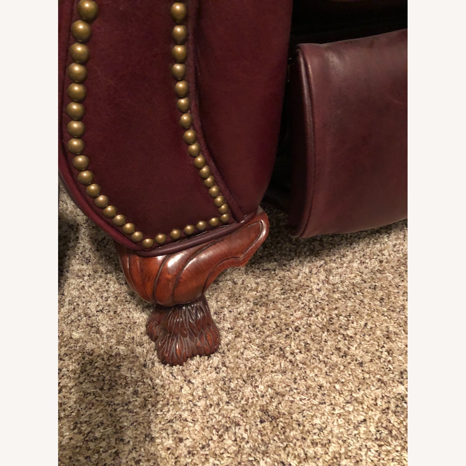 Burgundy Leather Thomasville Recliner - image-4