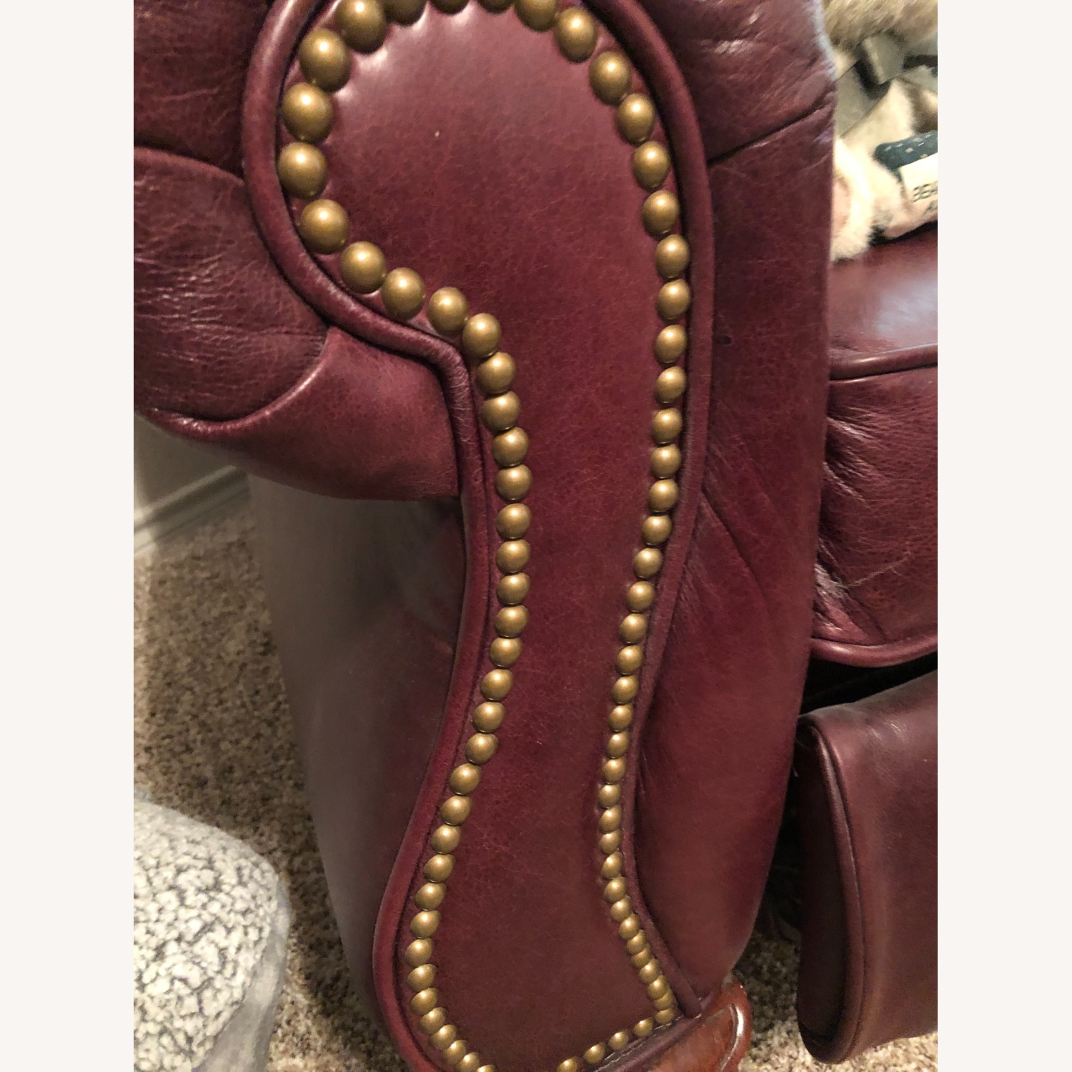 Burgundy Leather Thomasville Recliner - image-2