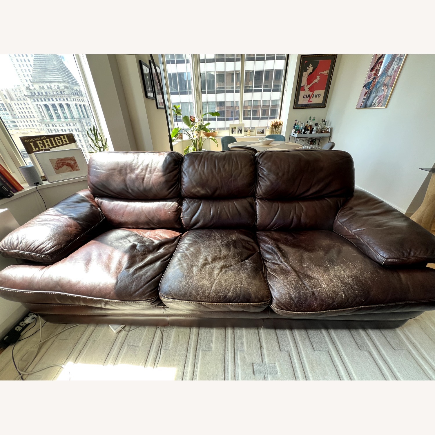 Flexsteel Leather Sofa - image-3