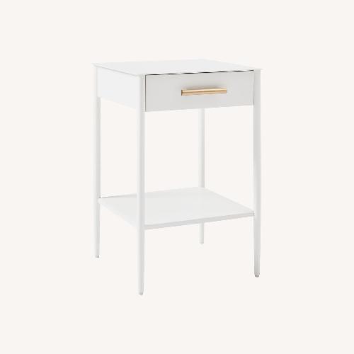 Used West Elm Metalwork White Nightstand for sale on AptDeco