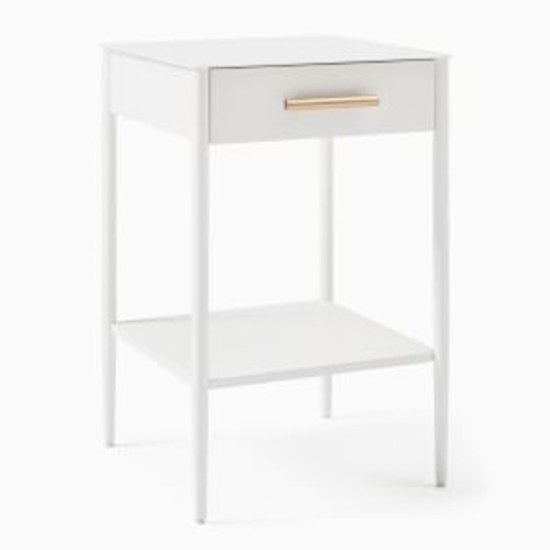 Used West Elm Metalwork White Nightstand for sale on AptDeco