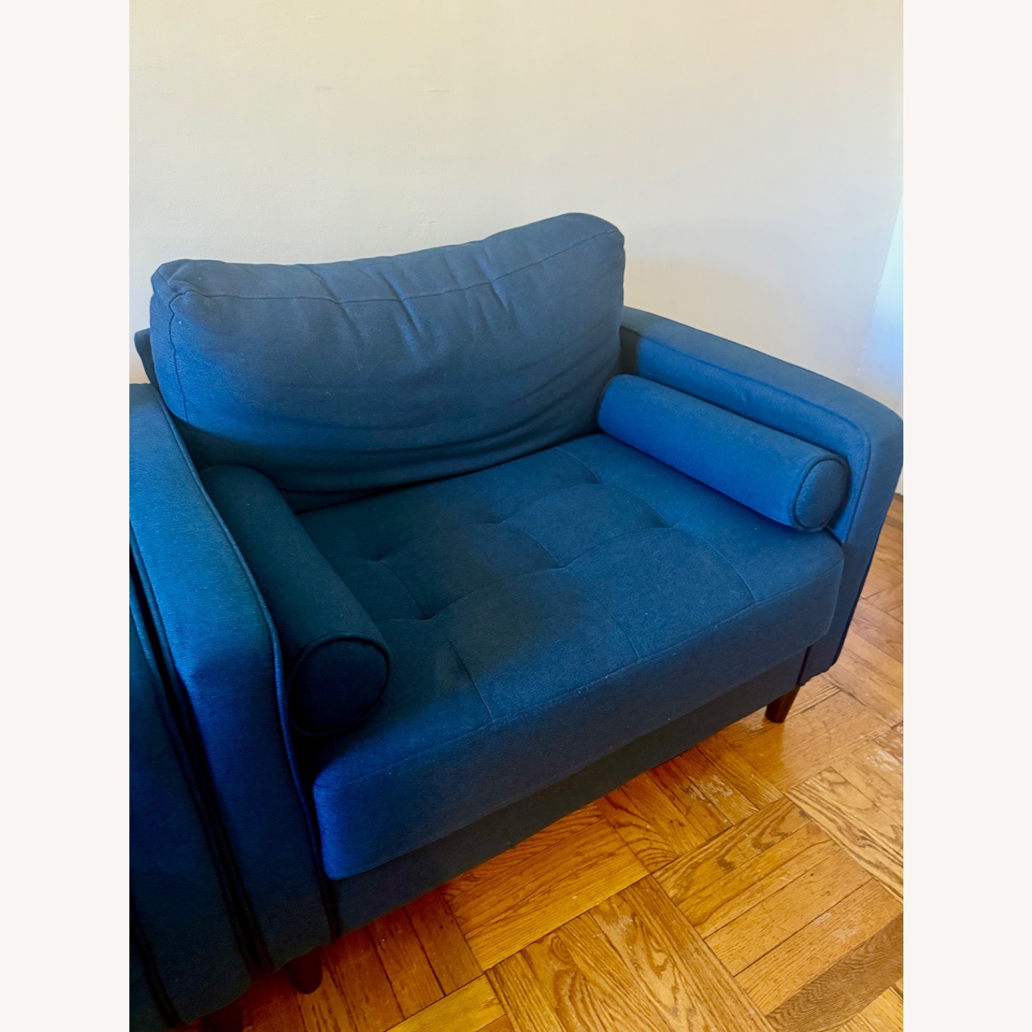 Joss & Main Lawrence Navy Blue Huge Armchairs - image-4