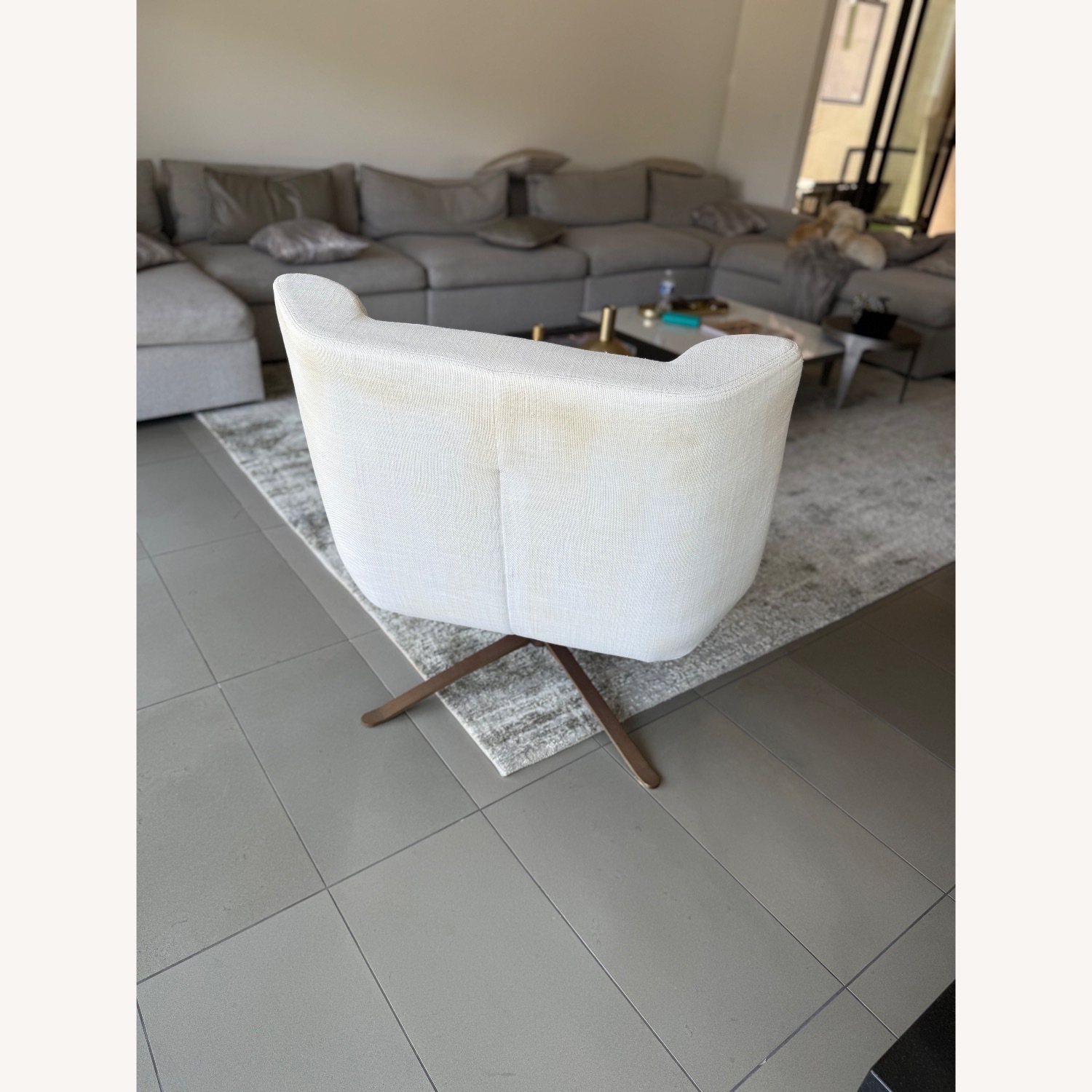 Restoration Hardware Luke Swivel Chair - image-5