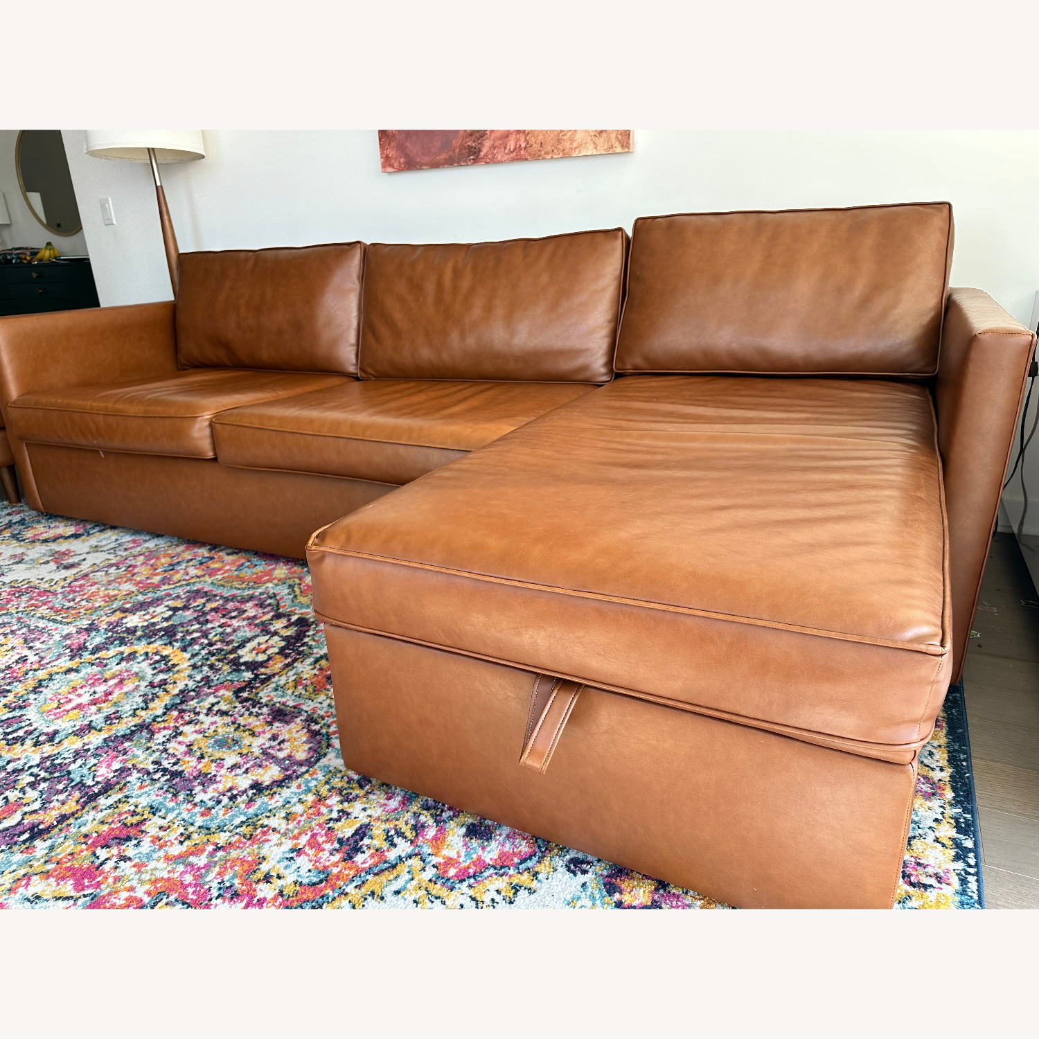 West Elm Sleeper Sectional W Storage - image-7