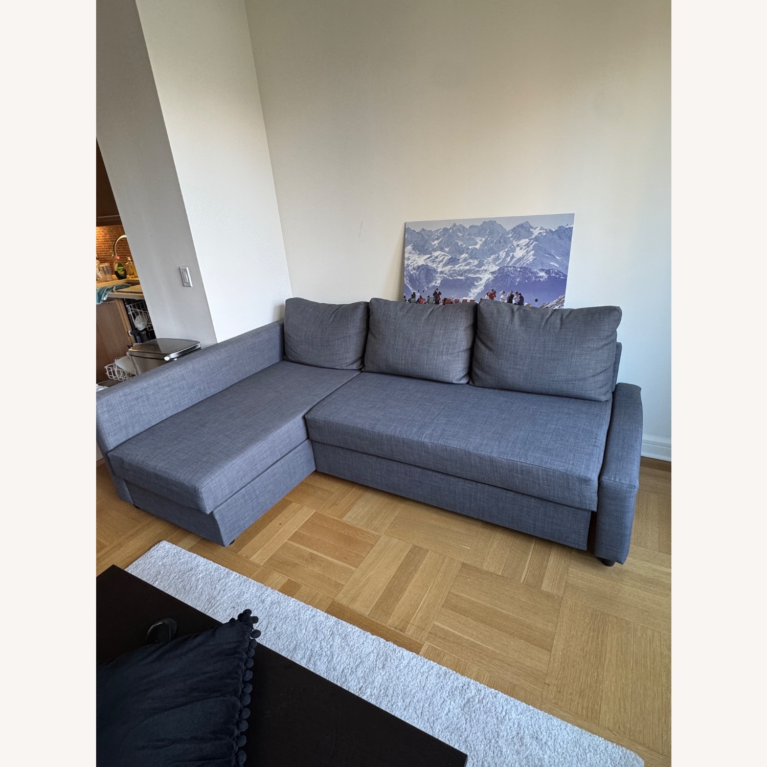 IKEA FRIHETEN Sleeper & Storage Sectional - image-1