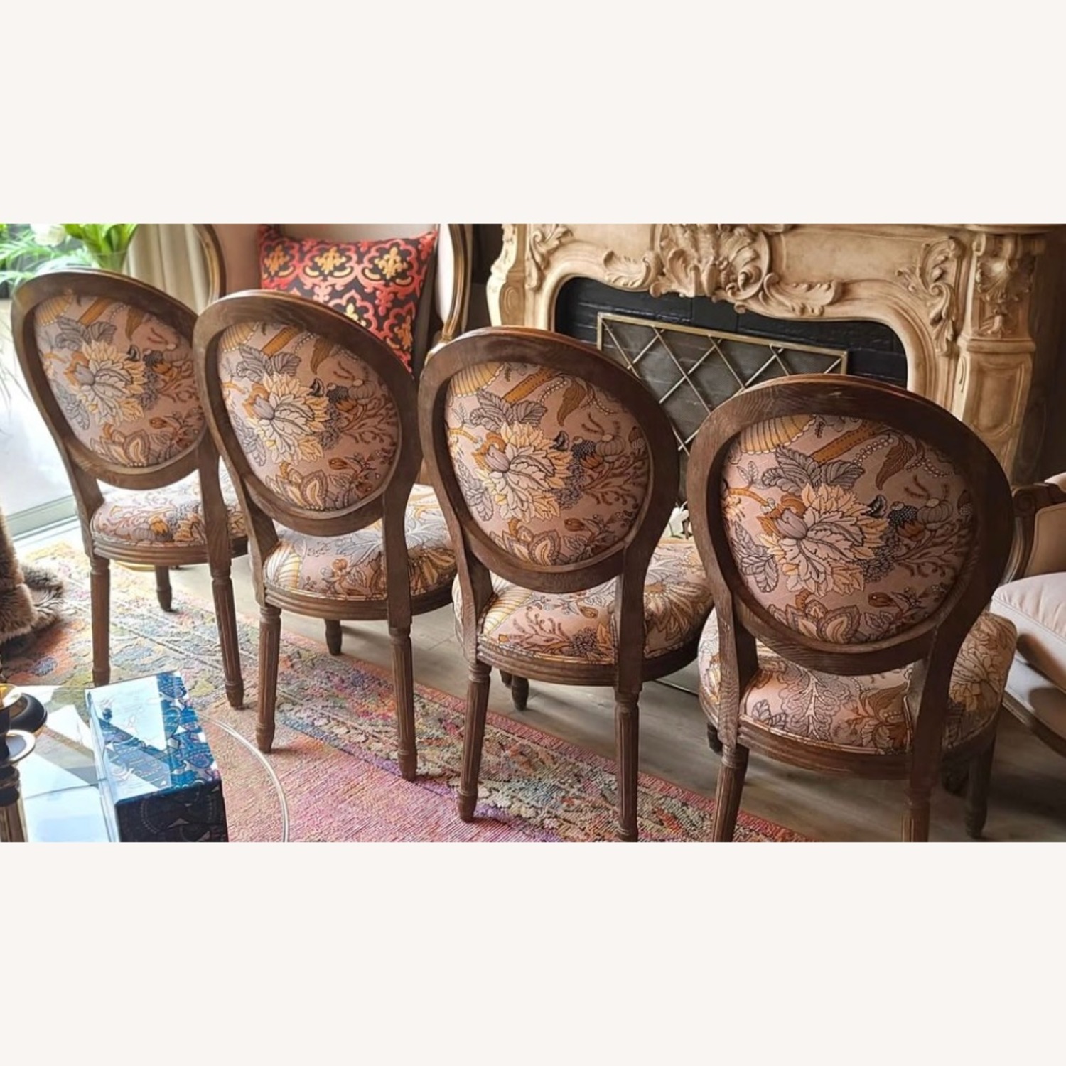 World Market 4 PC Paige Dining Chair Aet Floral - image-2