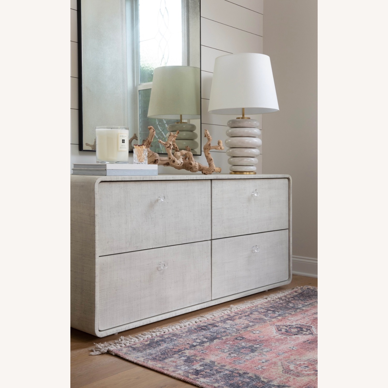CB2 Archer Lacquered Linen Low Dresser - image-10
