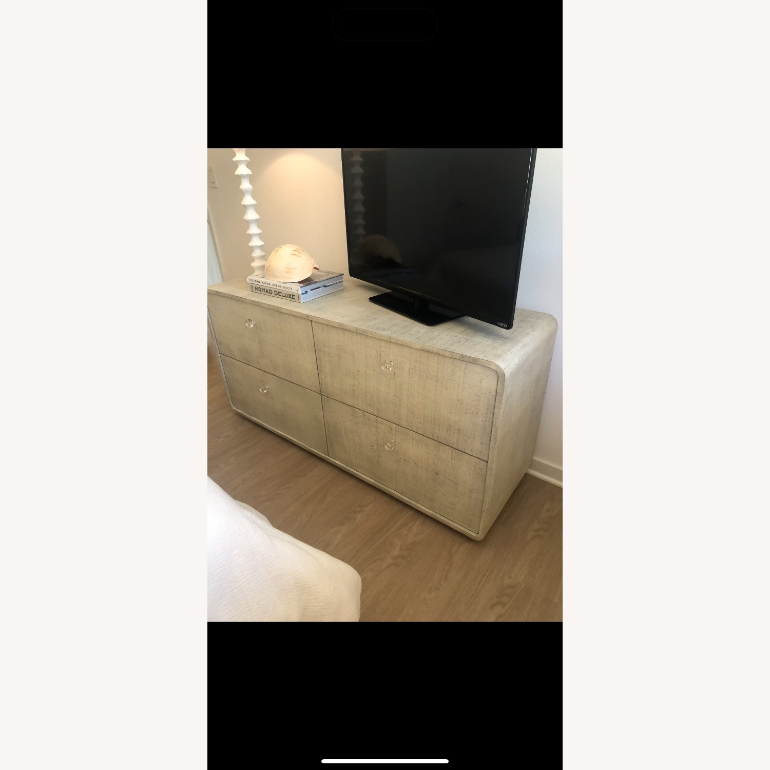 CB2 Archer Lacquered Linen Low Dresser - image-2