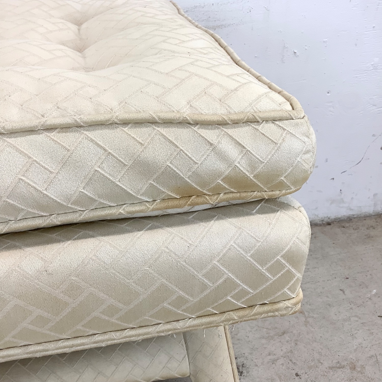 Pair Vintage X Base Ottomans - image-14