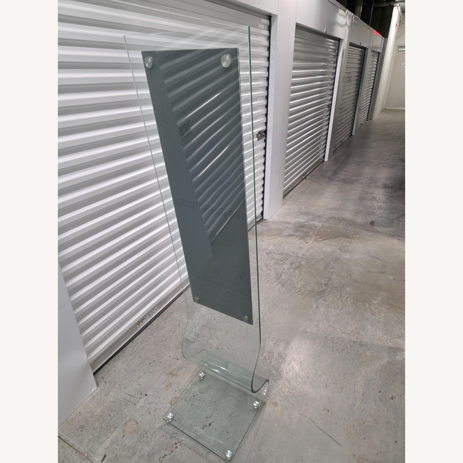 Post-Modern Bent Glass Floor Mirror - image-6