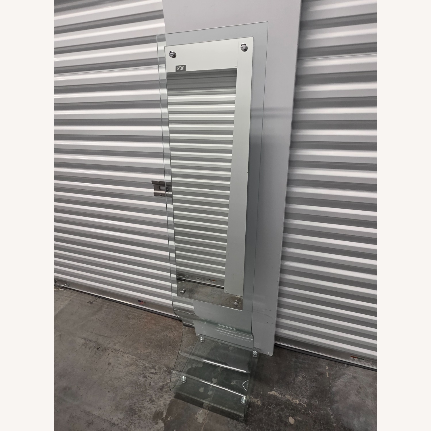Post-Modern Bent Glass Floor Mirror - image-7