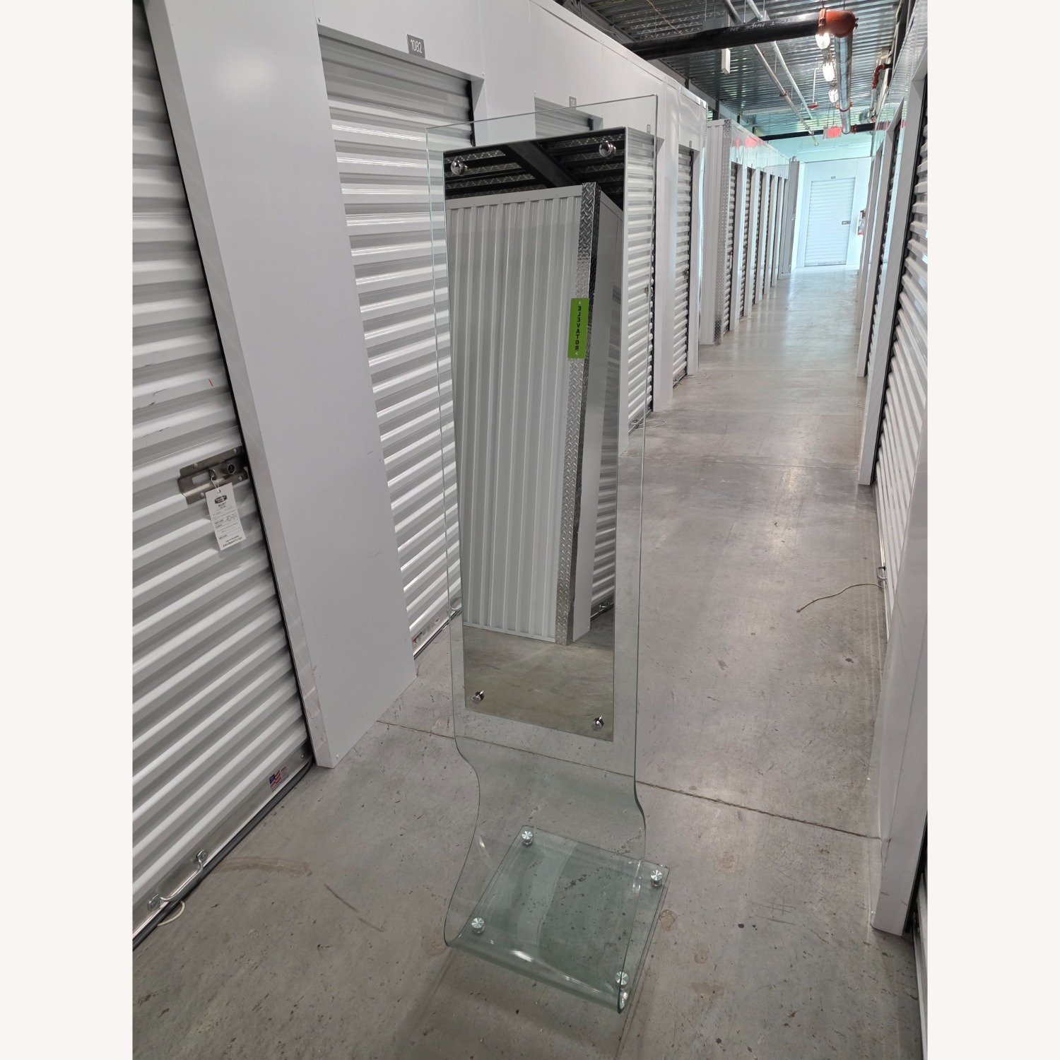 Post-Modern Bent Glass Floor Mirror - image-5