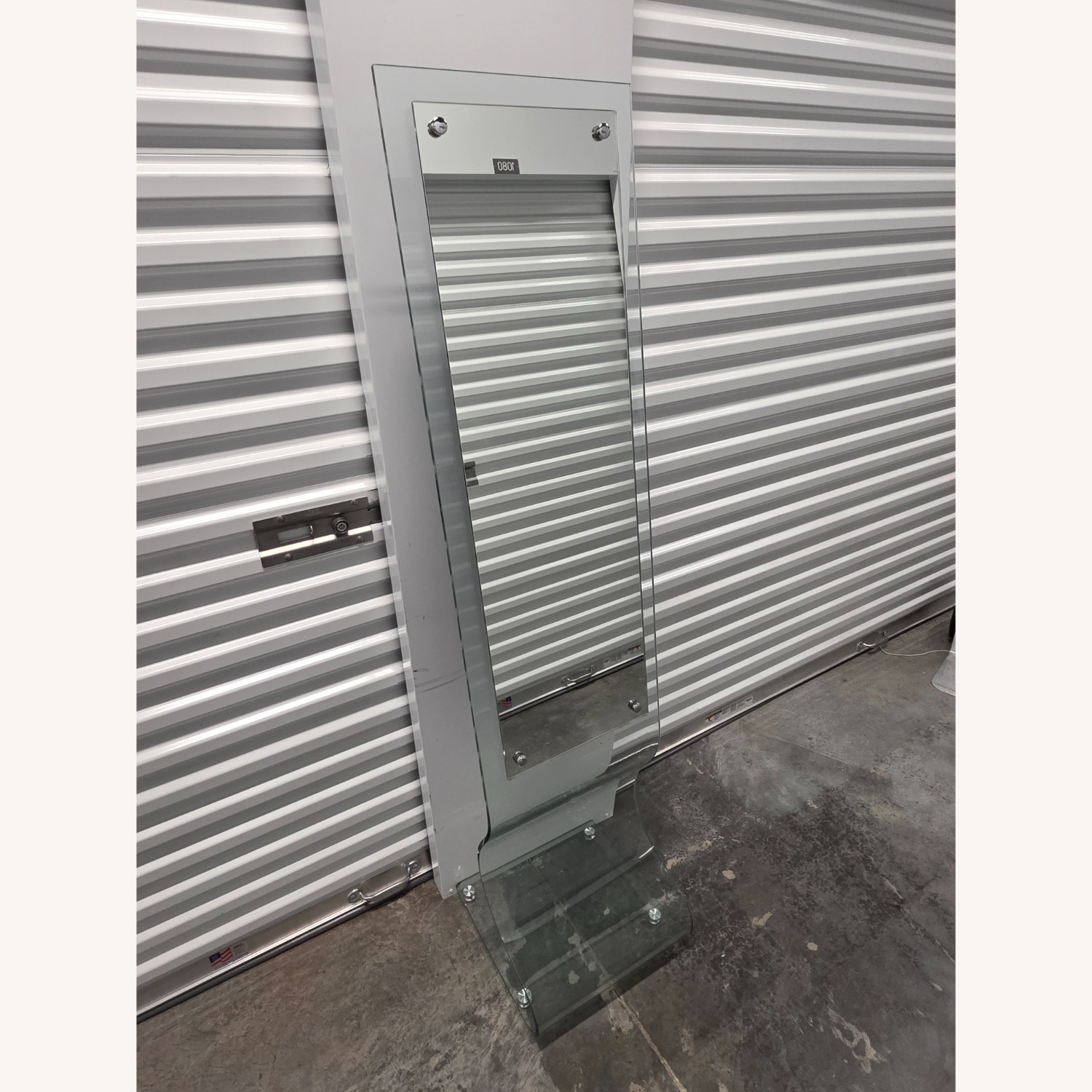 Post-Modern Bent Glass Floor Mirror - image-8