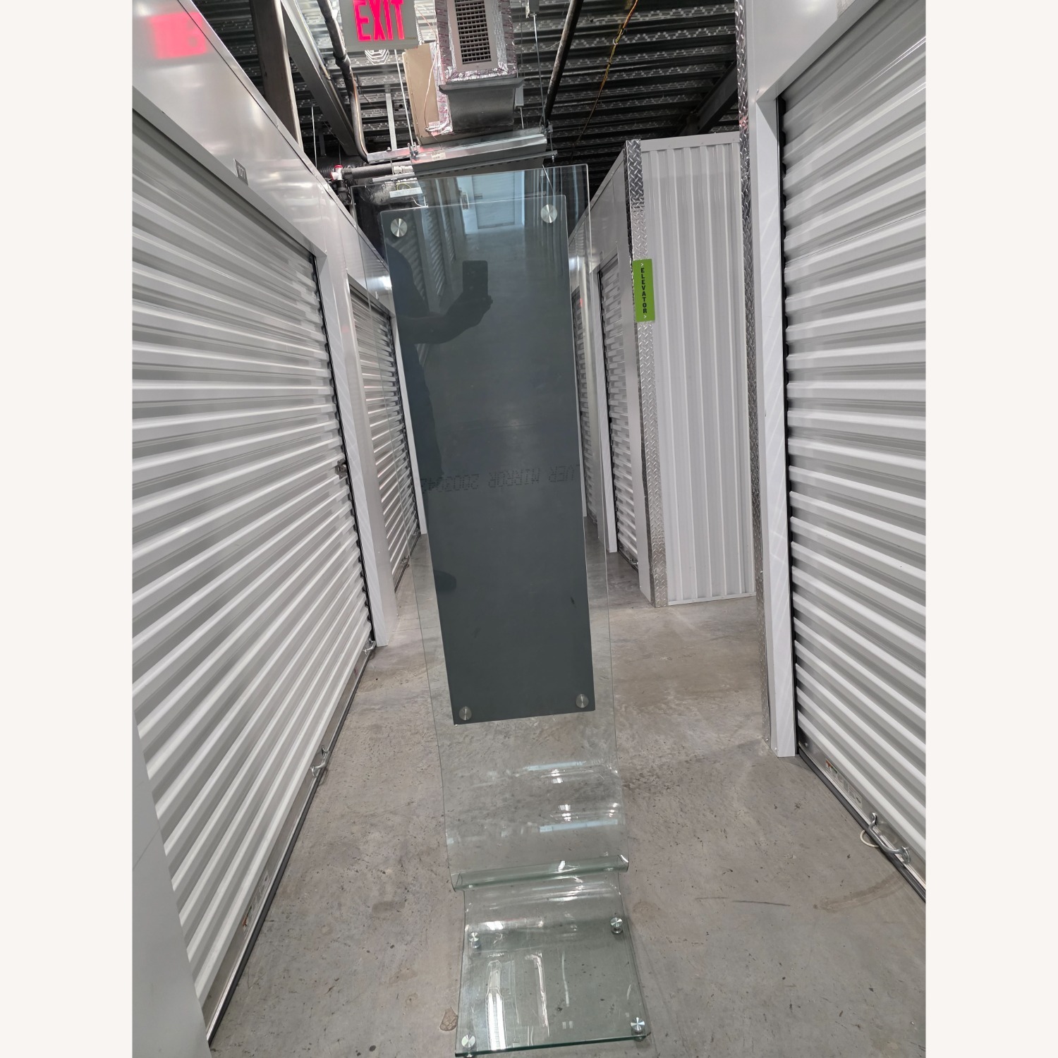 Post-Modern Bent Glass Floor Mirror - image-3