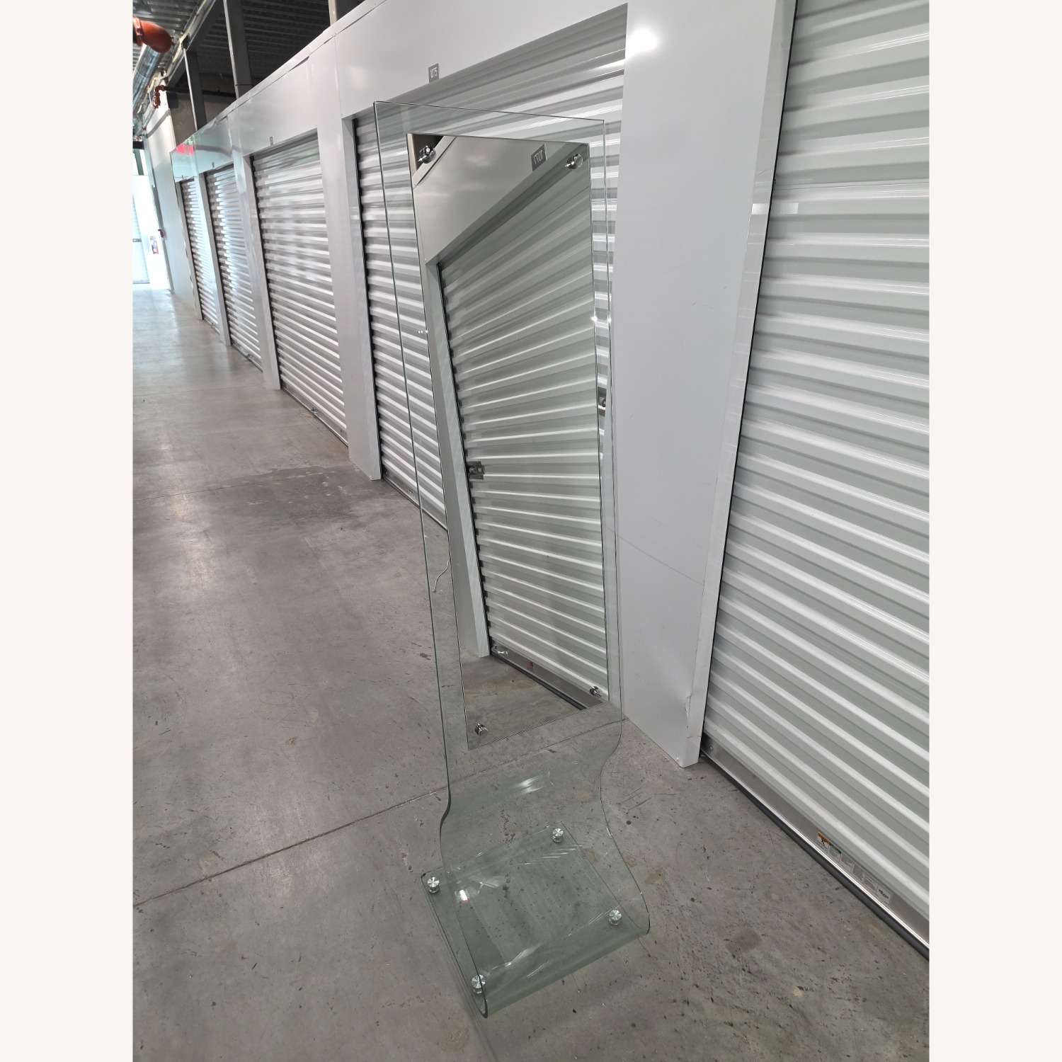 Post-Modern Bent Glass Floor Mirror - image-9
