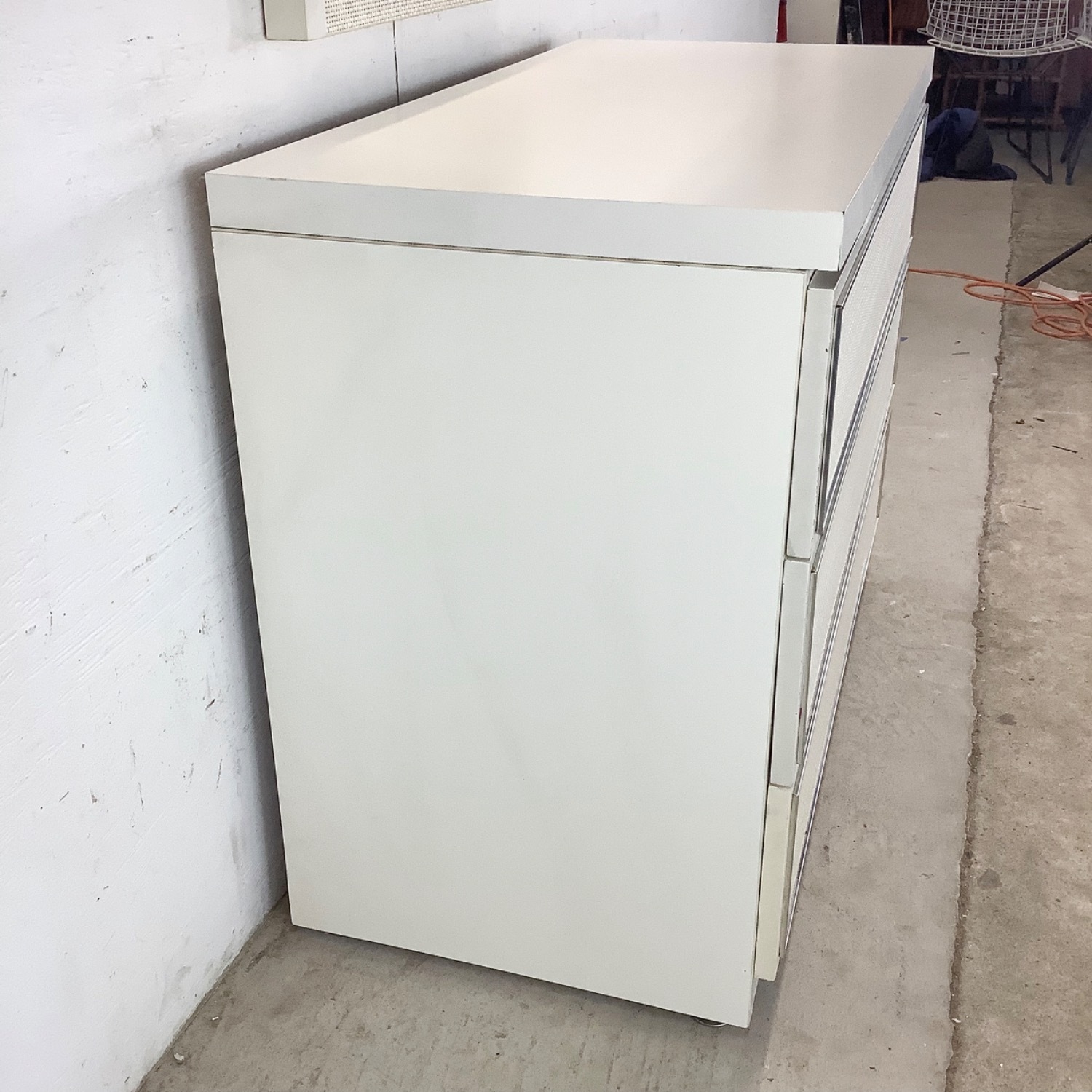 Vintage Modern Three Drawer Dresser With Mirror - image-5