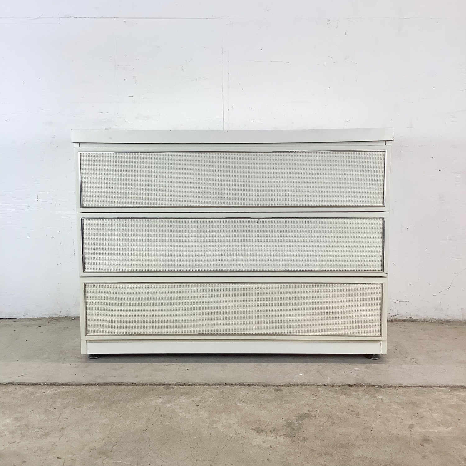 Vintage Modern Three Drawer Dresser With Mirror - image-16