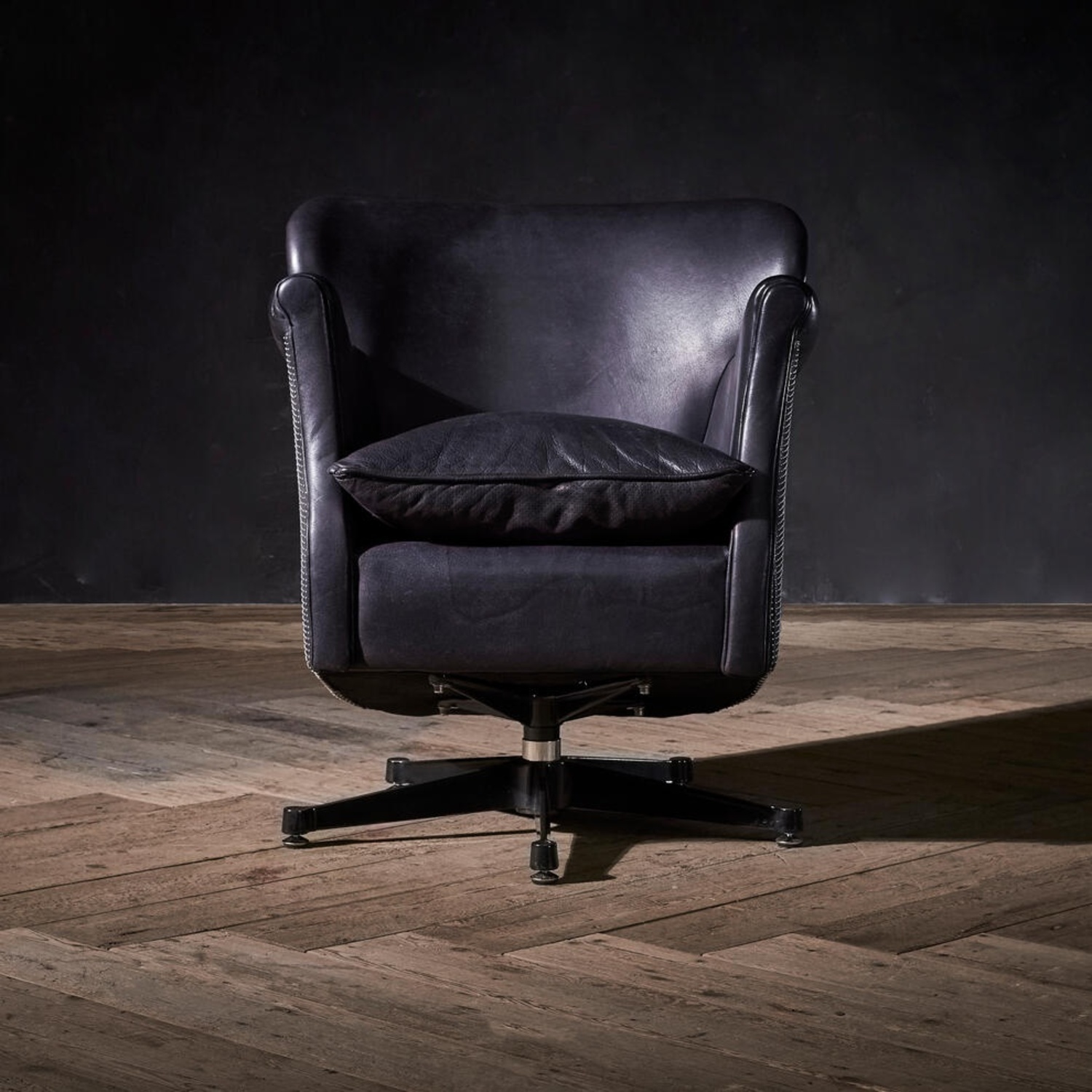 Timothy Oulton Punk Professor Black Swivel Chairs - image-13