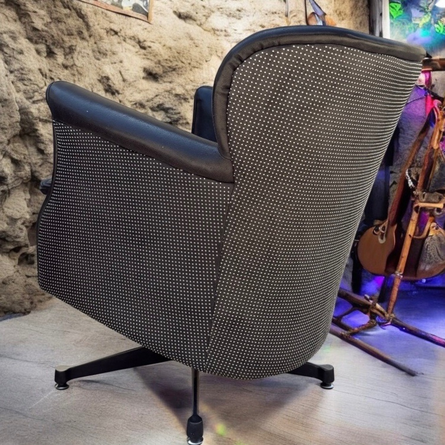 Timothy Oulton Punk Professor Black Swivel Chairs - image-8