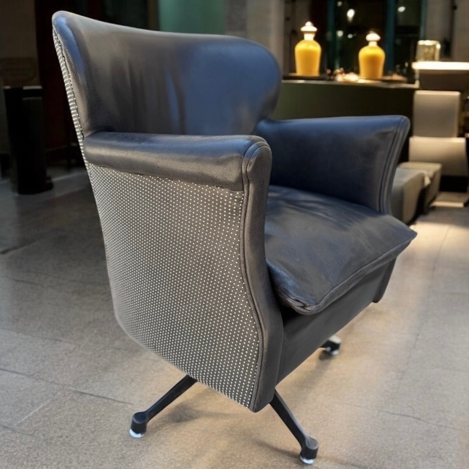 Timothy Oulton Punk Professor Black Swivel Chairs - image-10