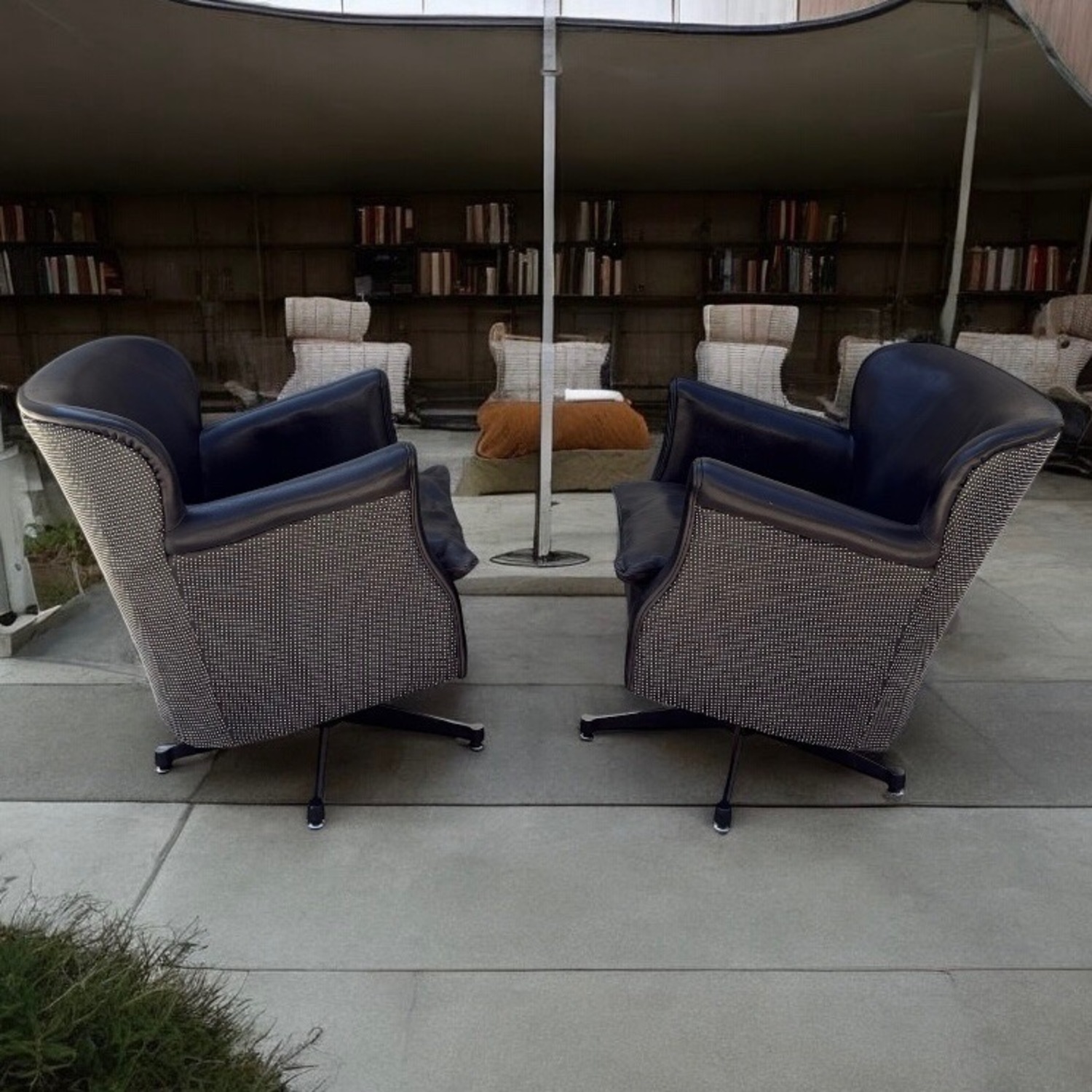 Timothy Oulton Punk Professor Black Swivel Chairs - image-6