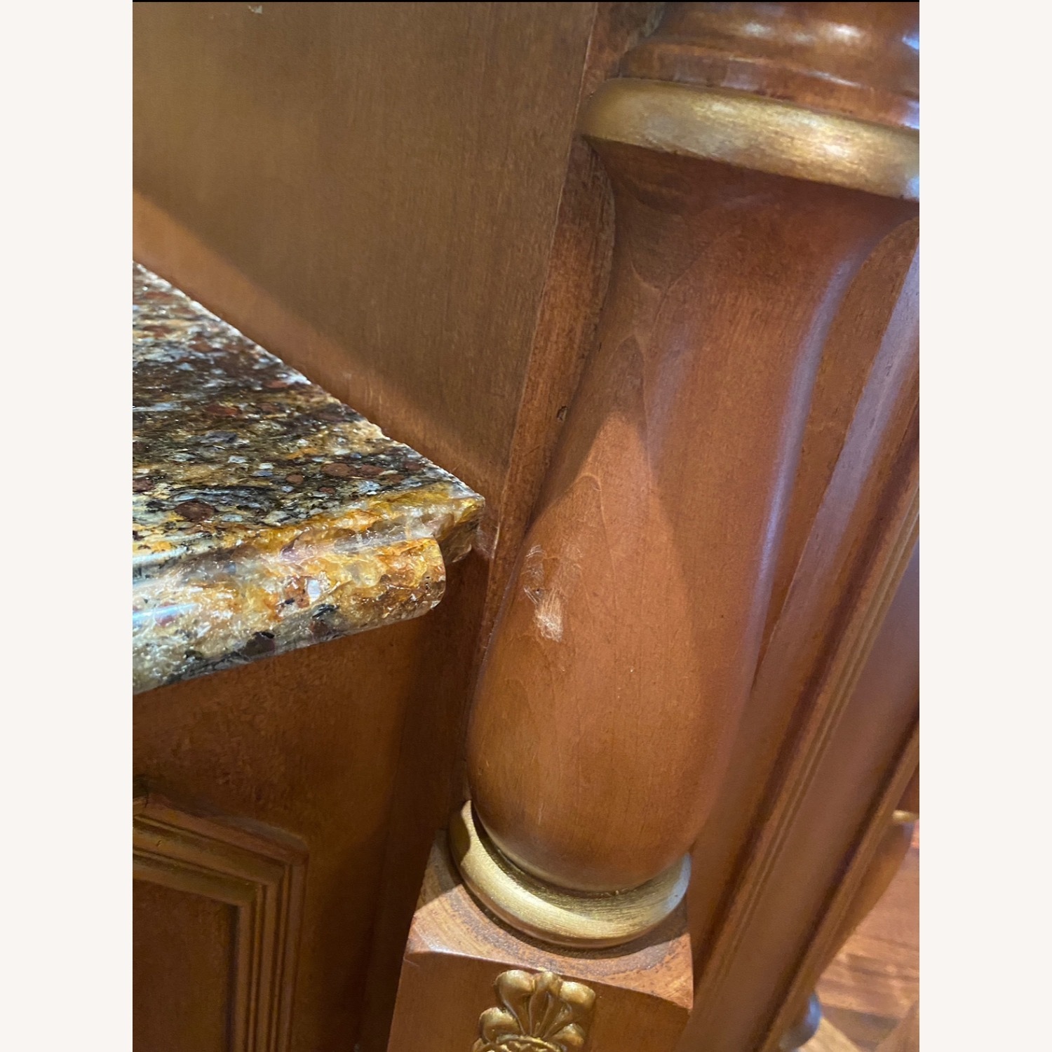 Custom Vintage Rococo Entry way Console Mirror - image-5