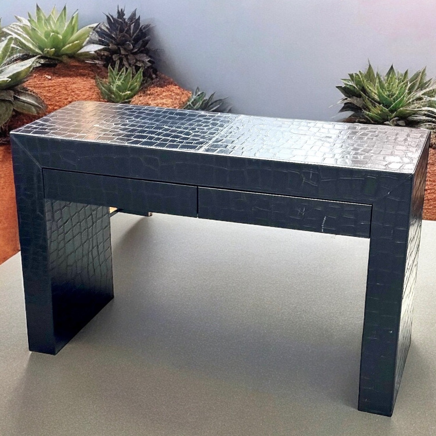 Timothy Oulton Black Desk Console Side Table - image-1