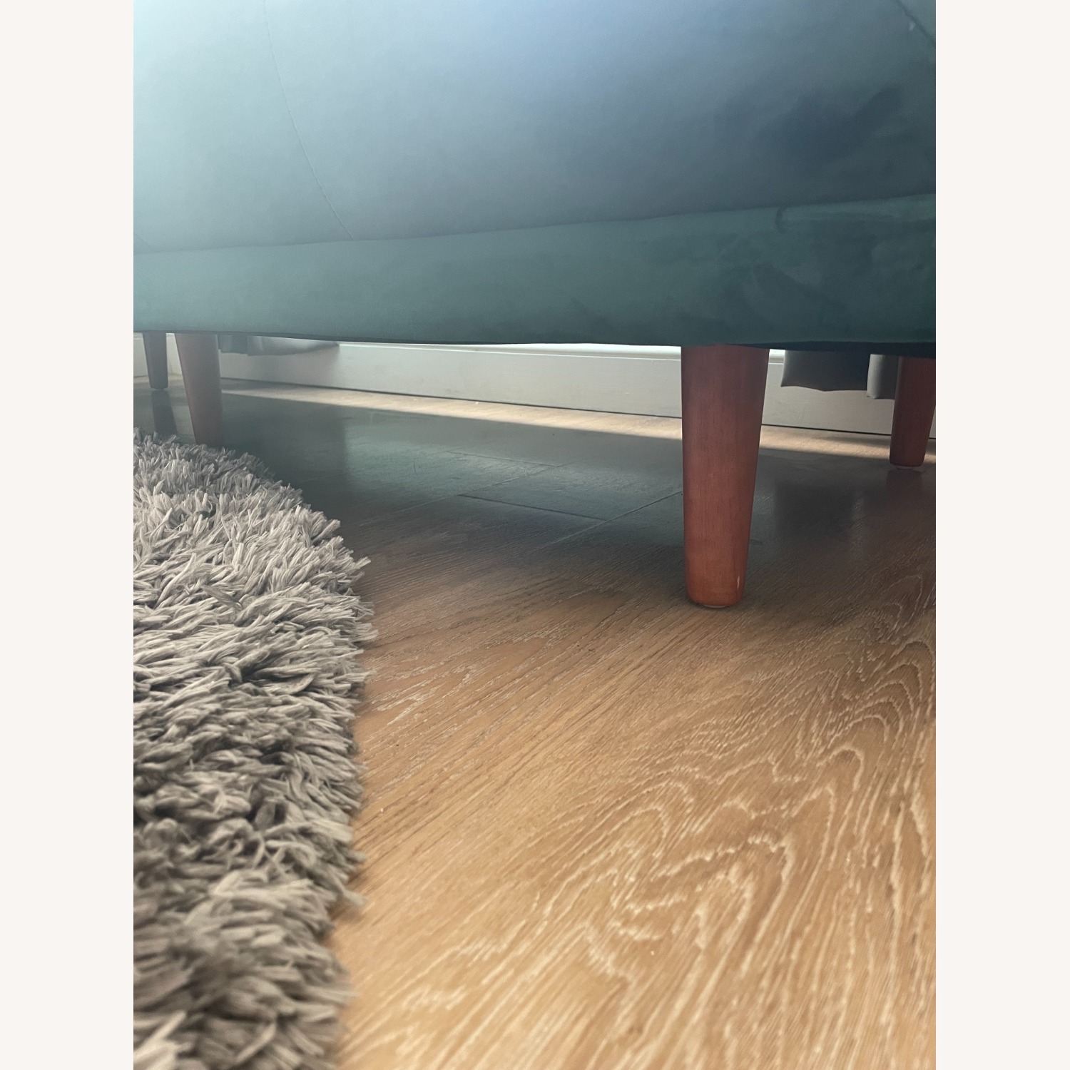 Emerald Green Velvet Sofa - image-4