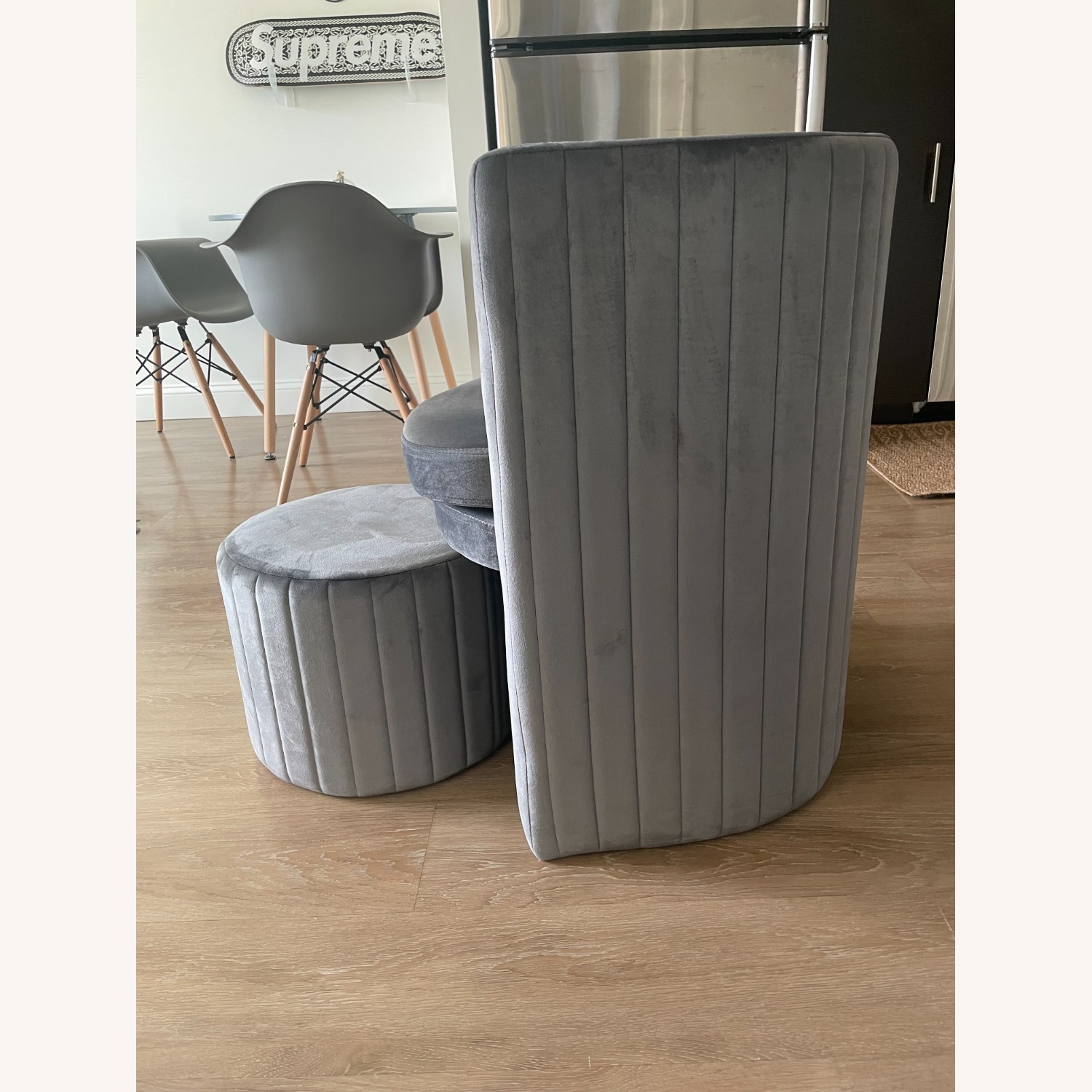 Barrel Chair with Ottoman - image-2