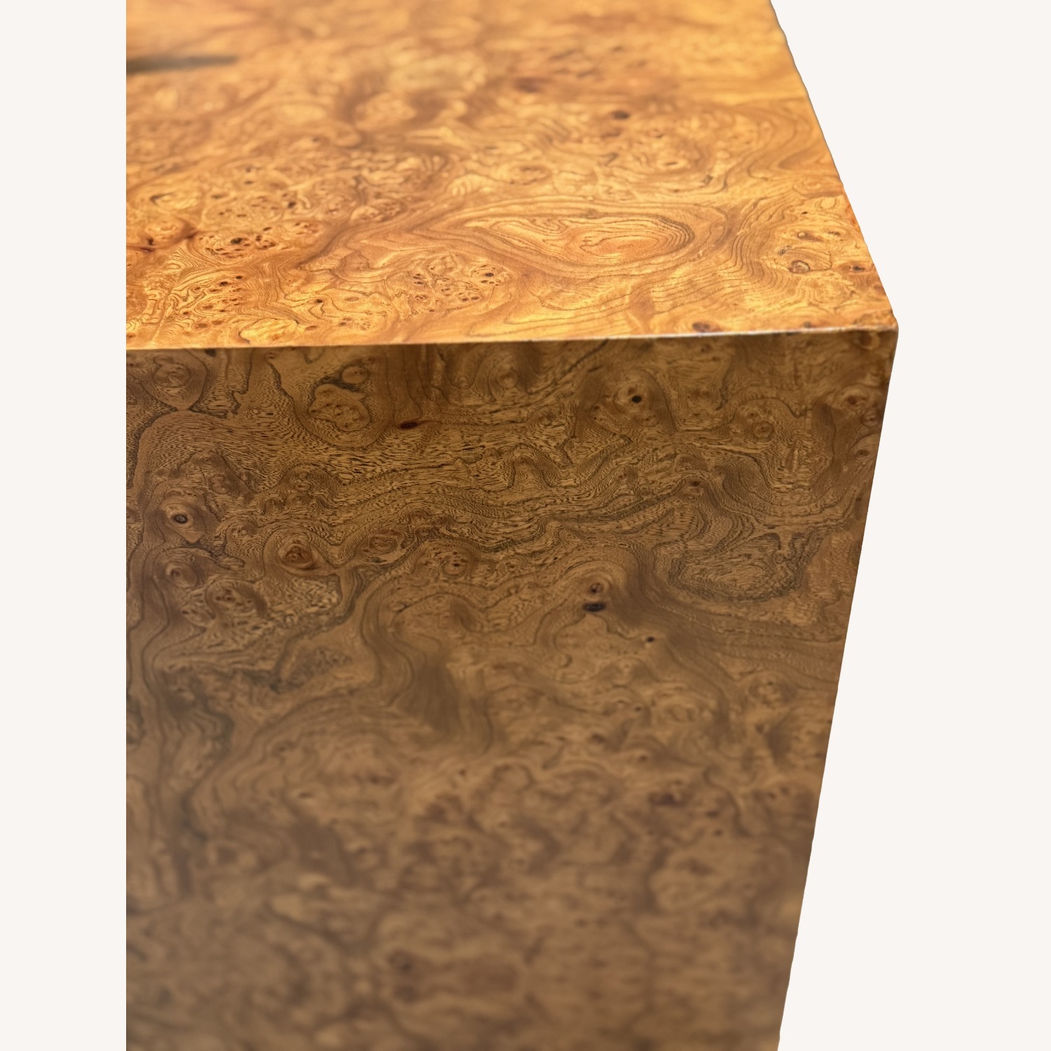 Milo Baughman Style Burlwood Executive Desk - image-16