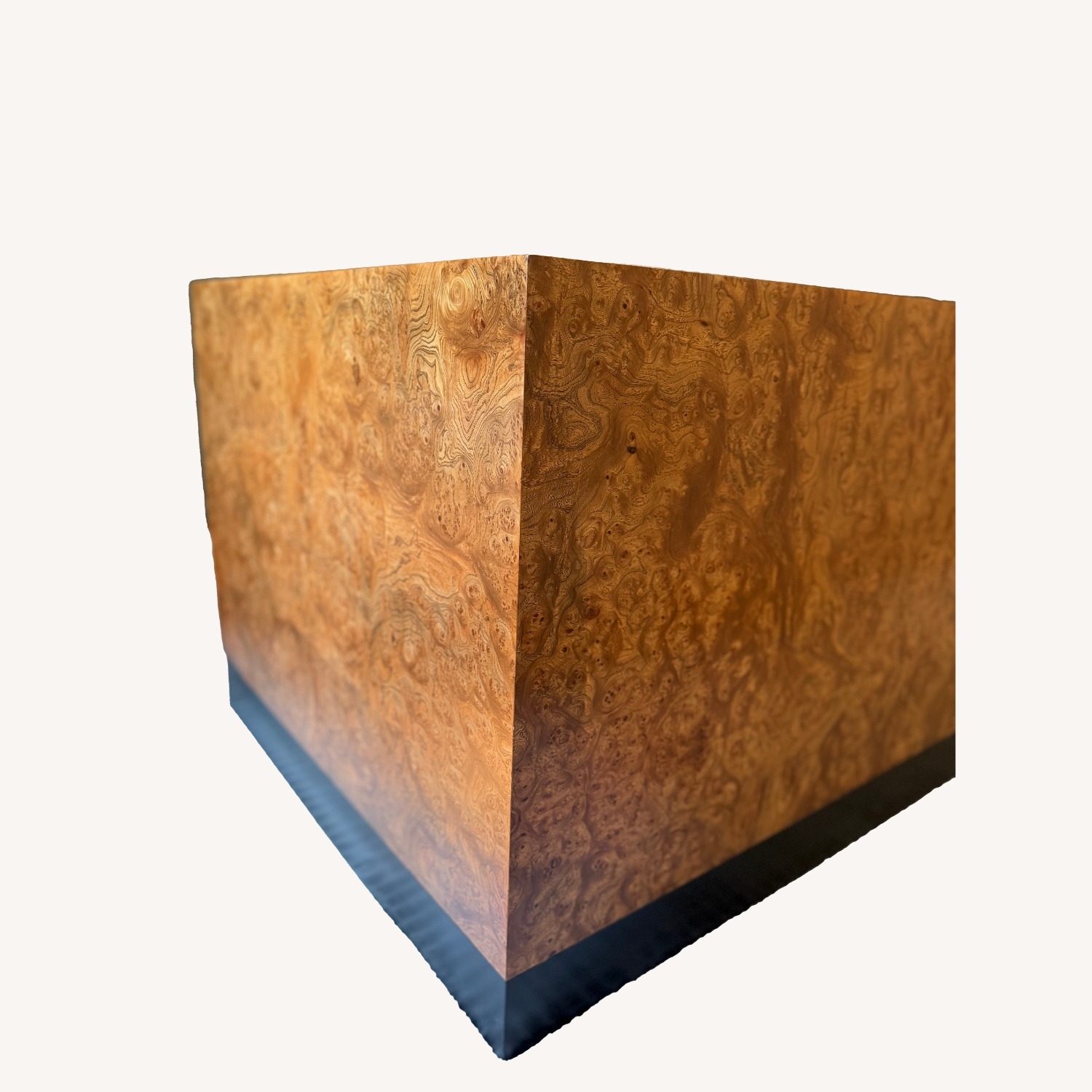 Milo Baughman Style Burlwood Executive Desk - image-8