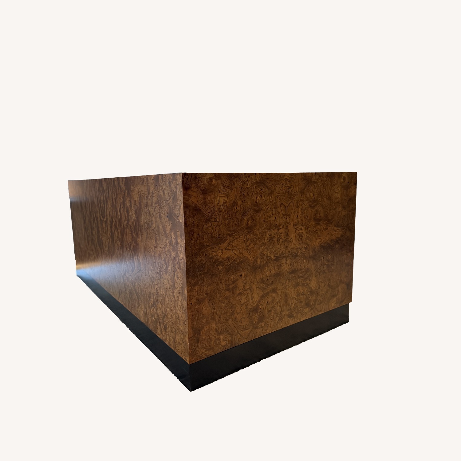 Milo Baughman Style Burlwood Executive Desk - image-10