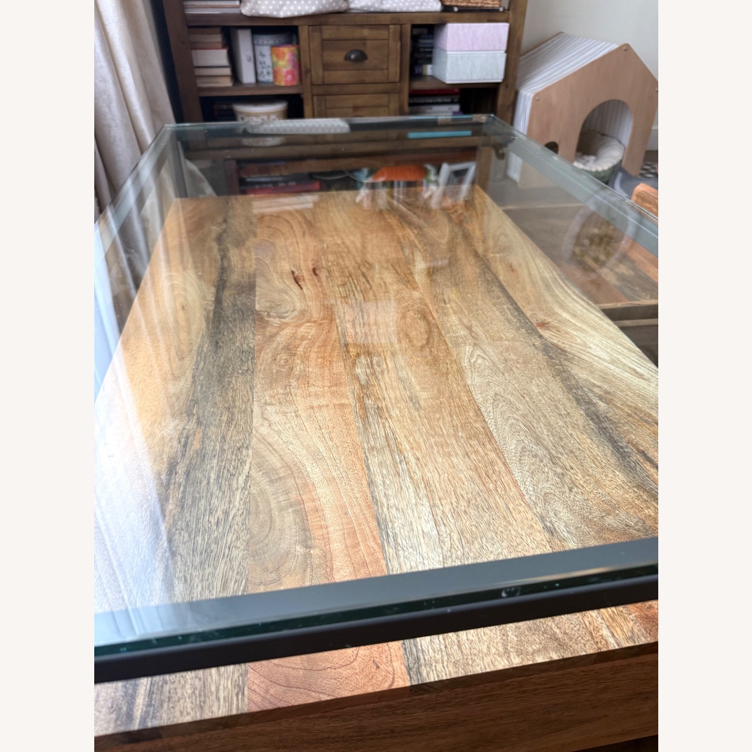 West Elm Box Frame Storage Coffee Table  - image-11