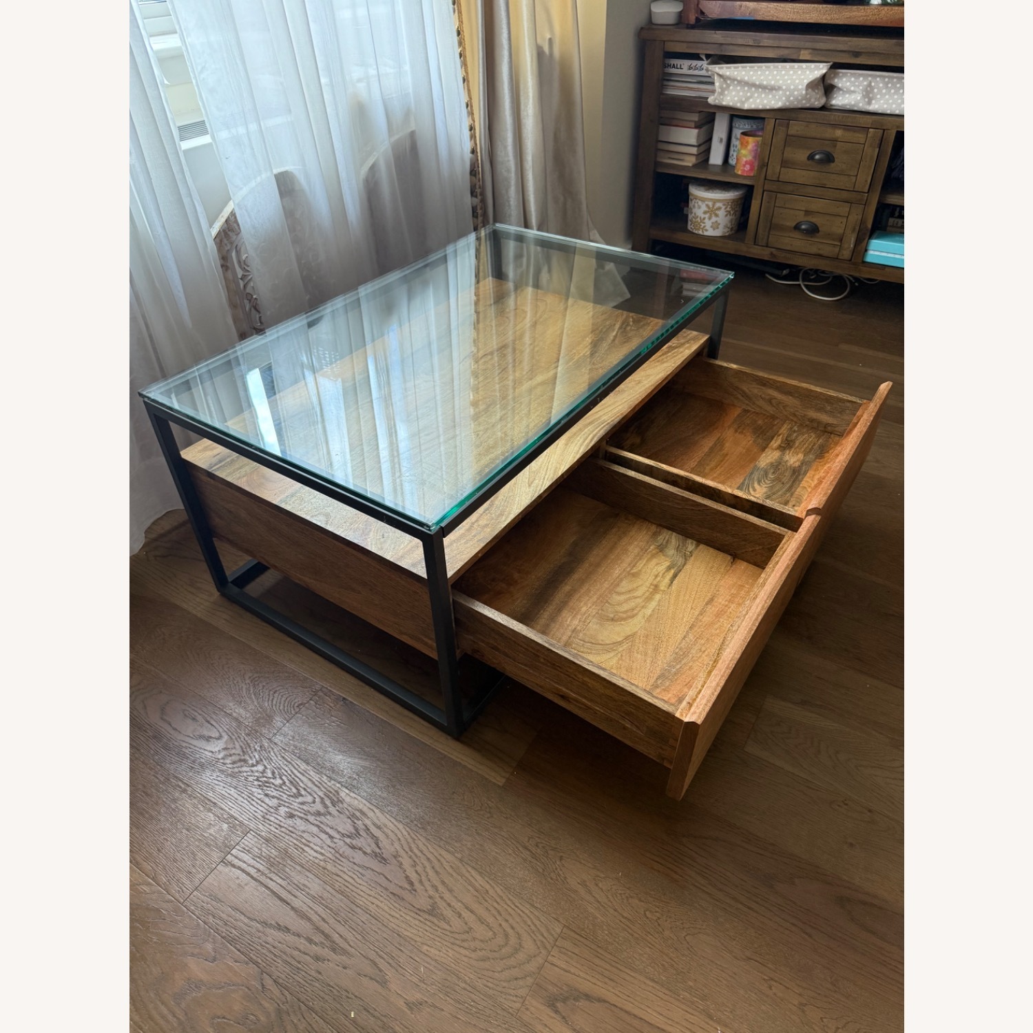 West Elm Box Frame Storage Coffee Table  - image-6
