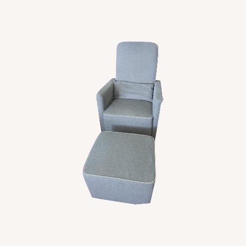 Used DaVinci Swivel Nursery Rocking Chair with Ottoman for sale on AptDeco