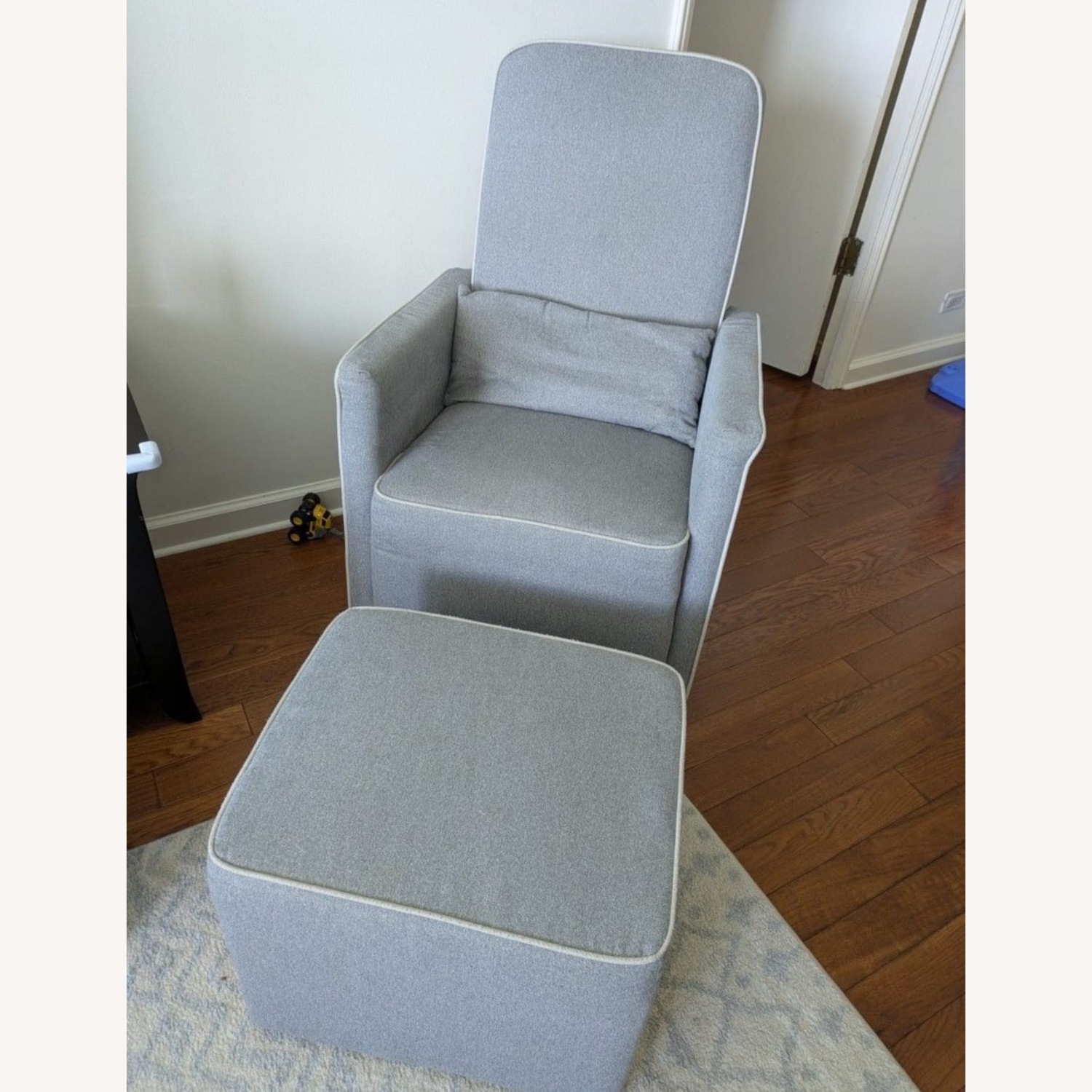 DaVinci Swivel Nursery Rocking Chair with Ottoman - image-1
