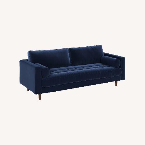 Used Article Sven Blue Velvet 3-Seater for sale on AptDeco