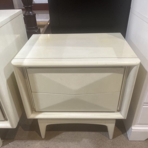 Used Mid-Century Diamond Front 2-Drawer Nightstand for sale on AptDeco