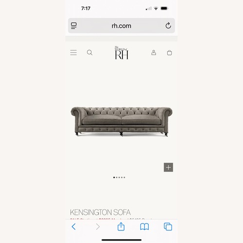 Used RH Tufted Kensington Sofa 8’ for sale on AptDeco