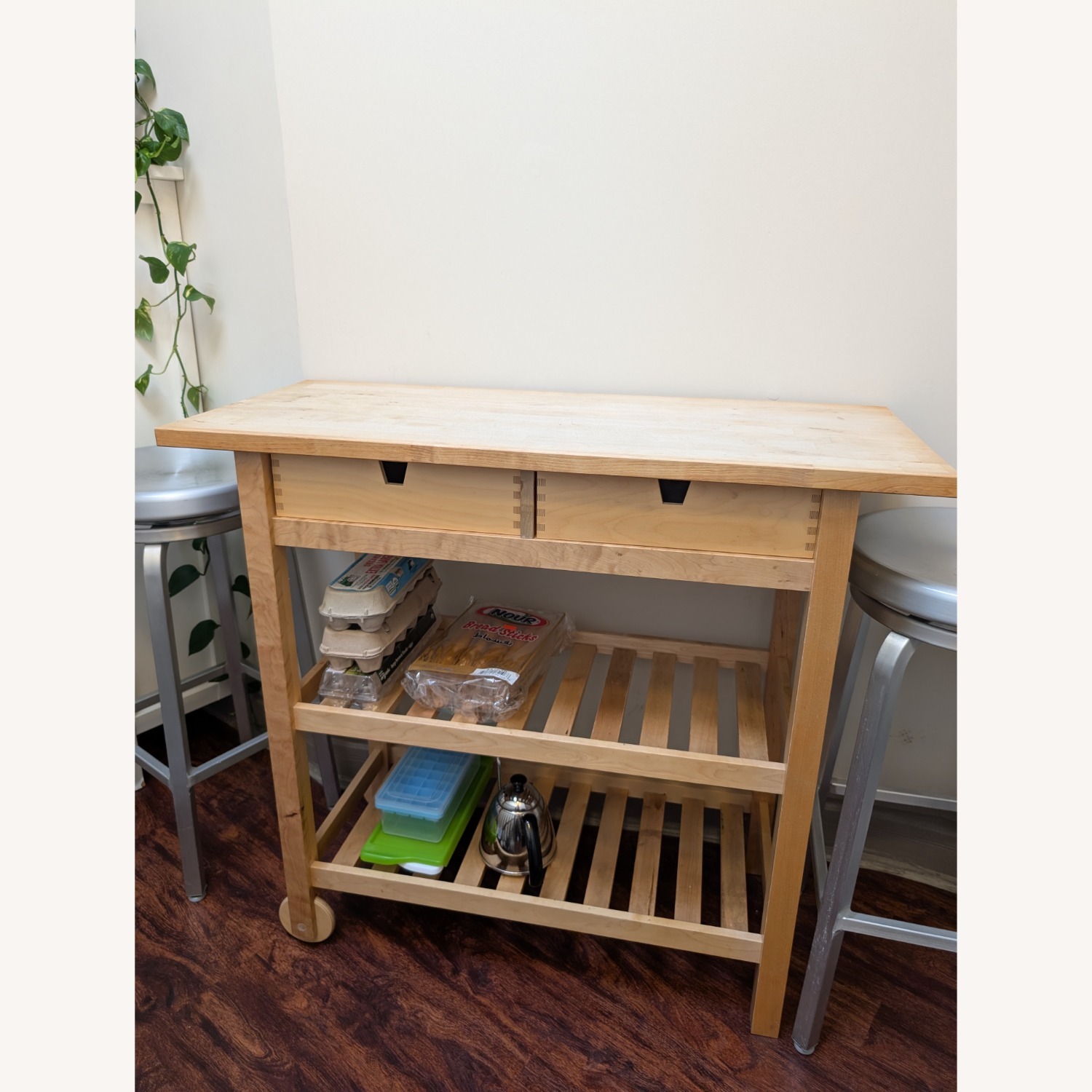 IKEA FÖRHÖJA Kitchen Cart, Birch, 39 3/8x16 7/8 " - image-5