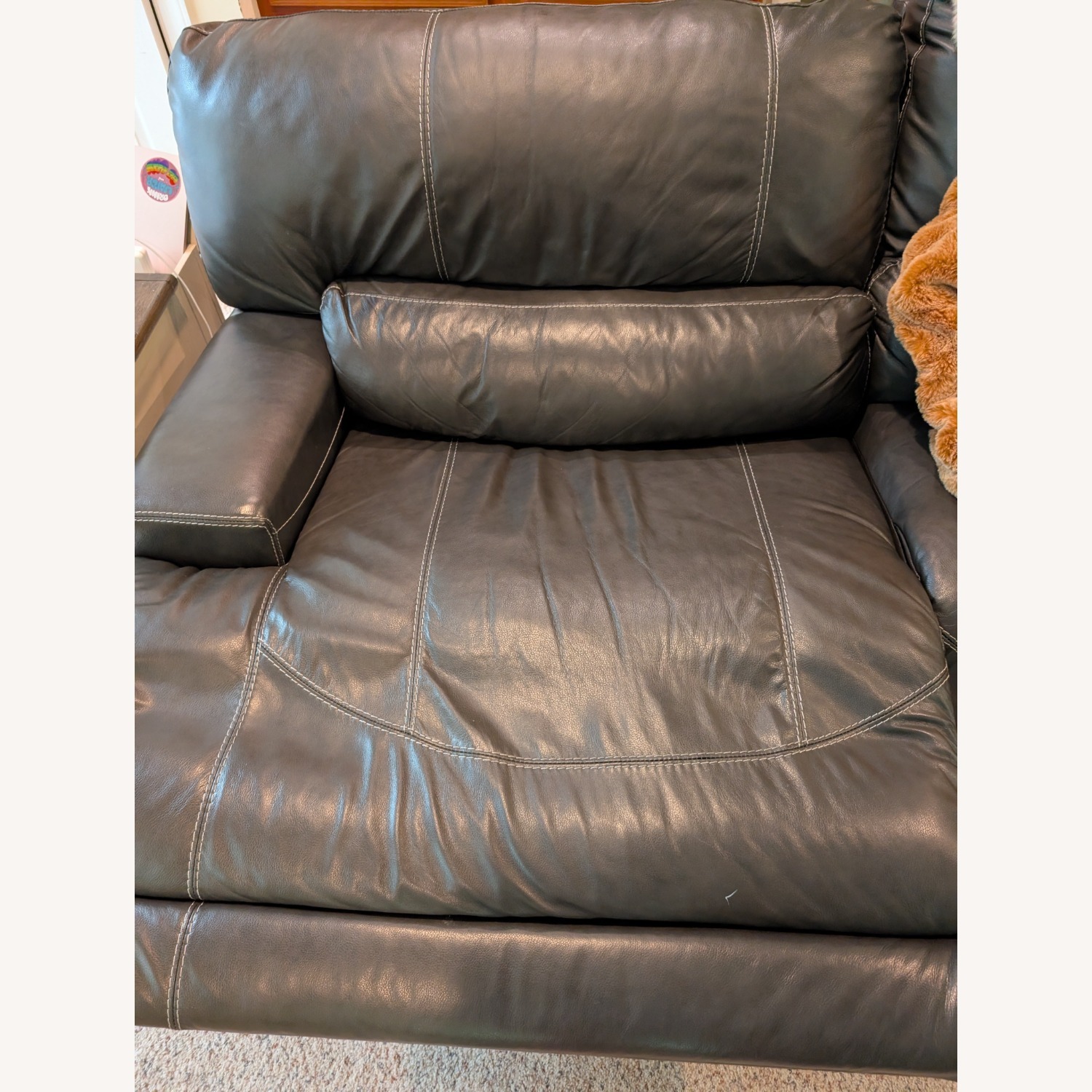 McCaskill Reclining Leather Sectional - image-3