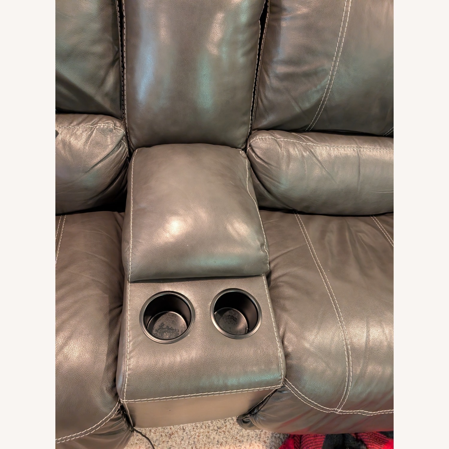 McCaskill Reclining Leather Sectional - image-4