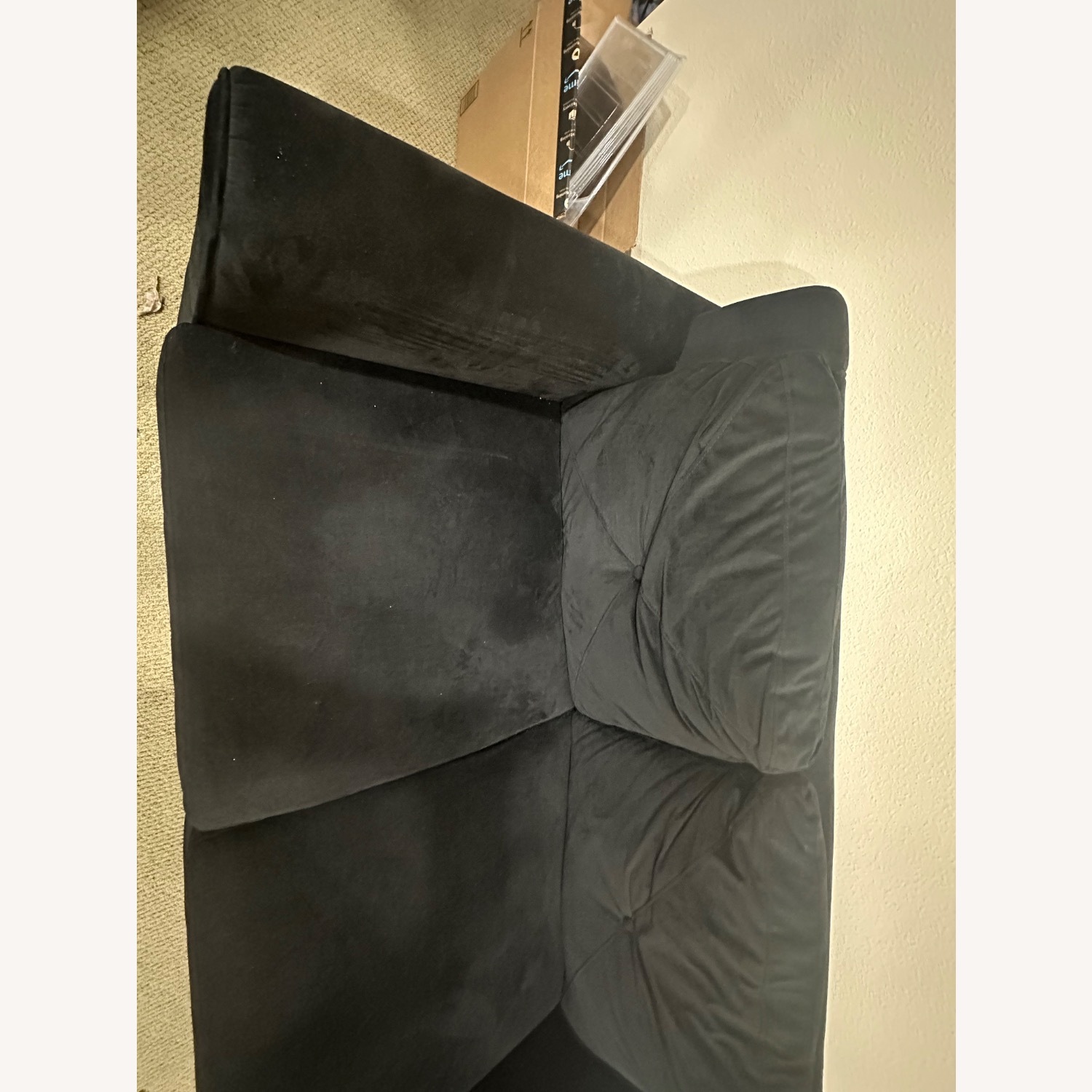 Black 2-Seat Loveseat with Flared Arms - image-6