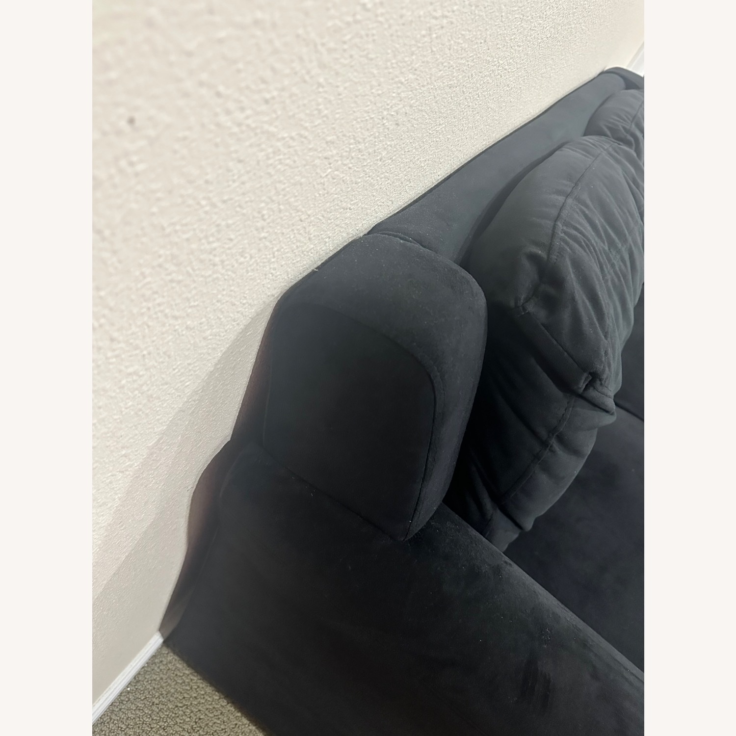 Black 2-Seat Loveseat with Flared Arms - image-10